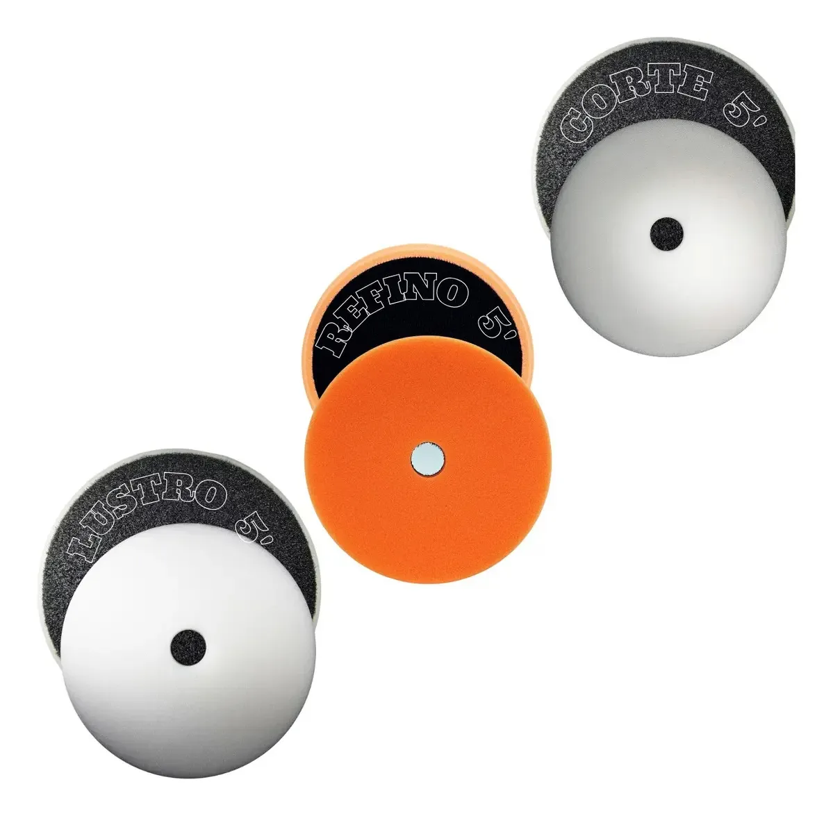 Kit Boinas De Espuma 5' Corte Refino Lustro Para Politriz