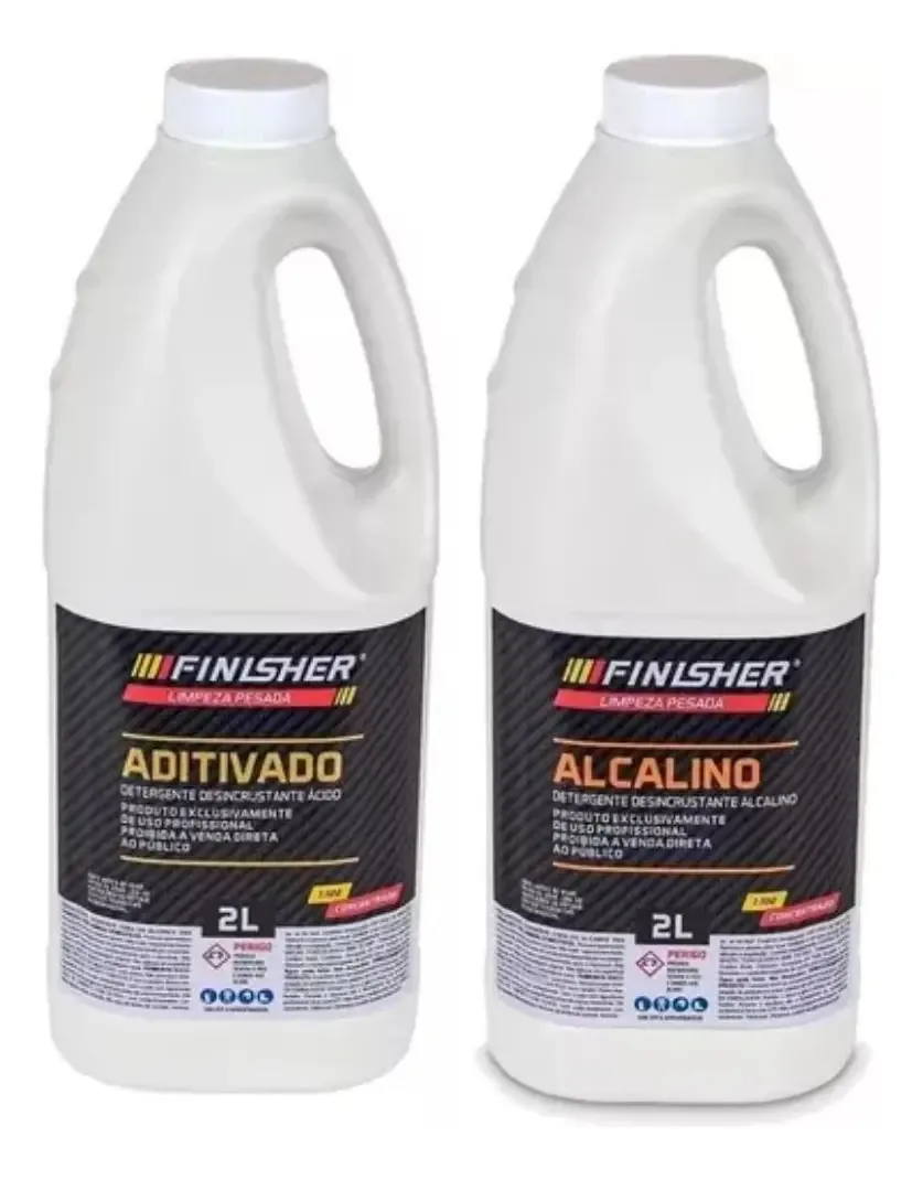 Kit Aditivado E Alcalino Detergente Desincrustante Finisher
