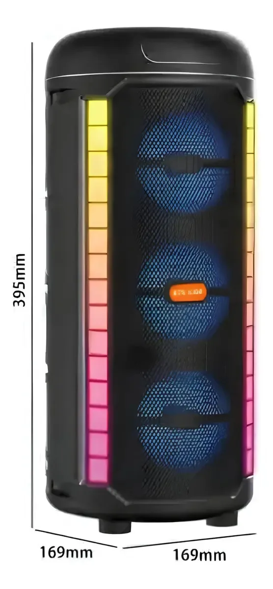 Caixa De Som Bluetooth 3 Alto Falantes Caixa De Som Potente Caixinha De Som Portatil Caixa De Som 120w Caixa De Som Com Led Caixinha De Som Forte Caixa Subwoofer Caixa Com Som Limpo Caixa De Som Alta