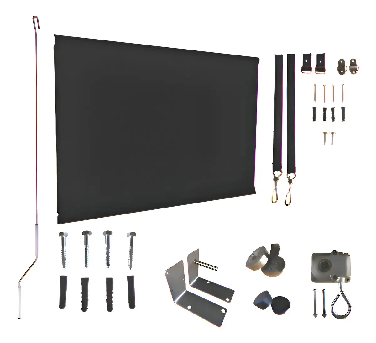 Toldo Retrátil Kit 2,20x2,60 (sem Tubos) Cor Preto
