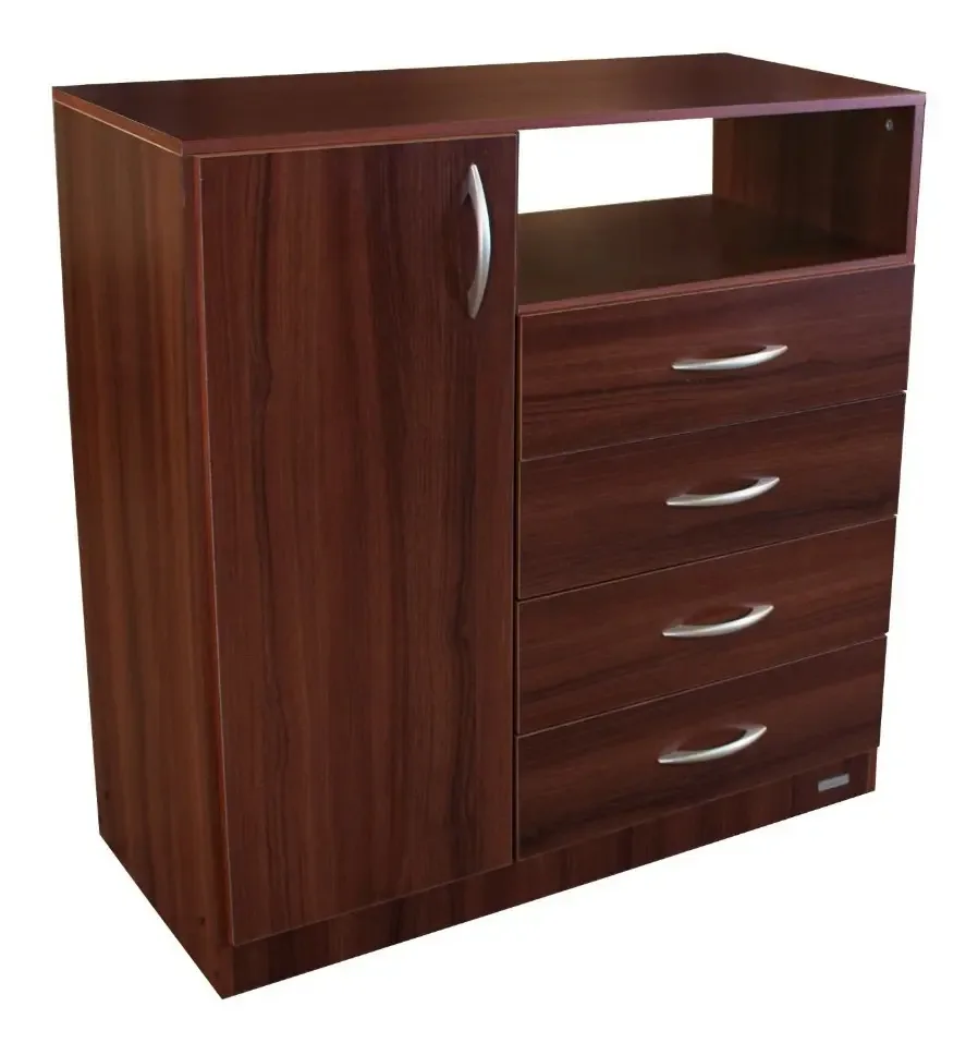 Chiffonier de 4 caixas e 1 porta Mod. 921 Platinum - Cor de cedro