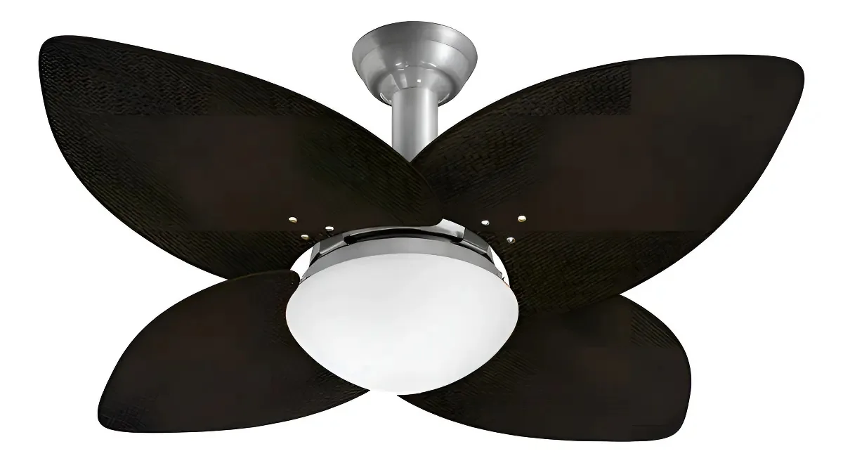 Ventilador de Teto Venti-Delta Jet Aspen com 4 Pás Rattan Tabaco e Luz