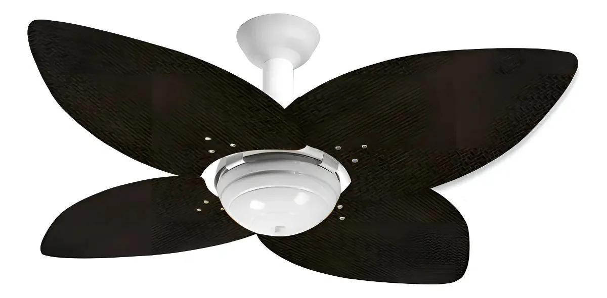 Ventilador de Teto Venti-Delta Office Jet Aspen Branco com Pás Tabaco e Controle Remoto