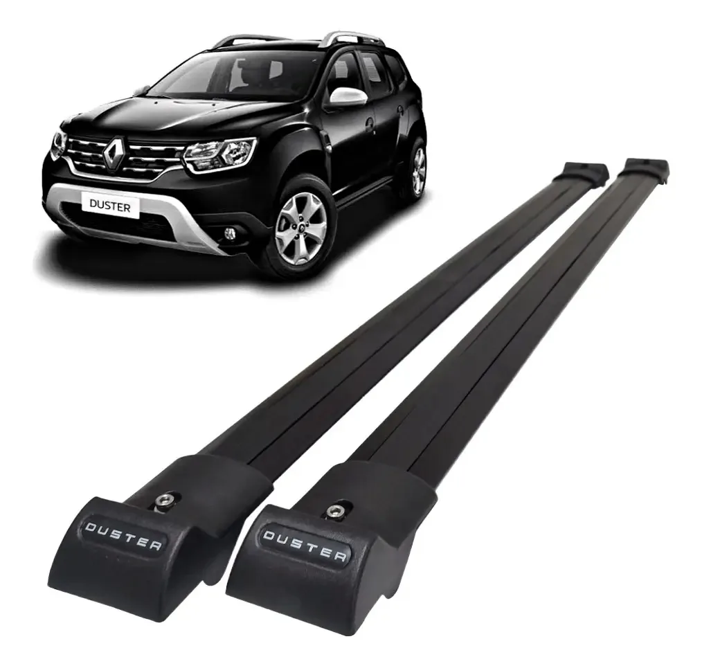 Bagageiro Teto Travessa Para Renault Duster 2020 2021 Combat Cor Preto
