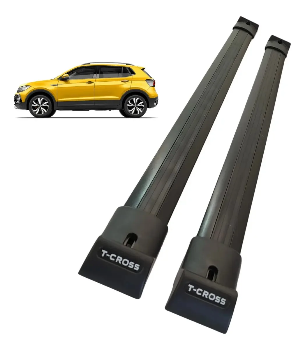 Bagageiro Teto Travessa Para T-cross 2019 2020 Combat Cor Preto