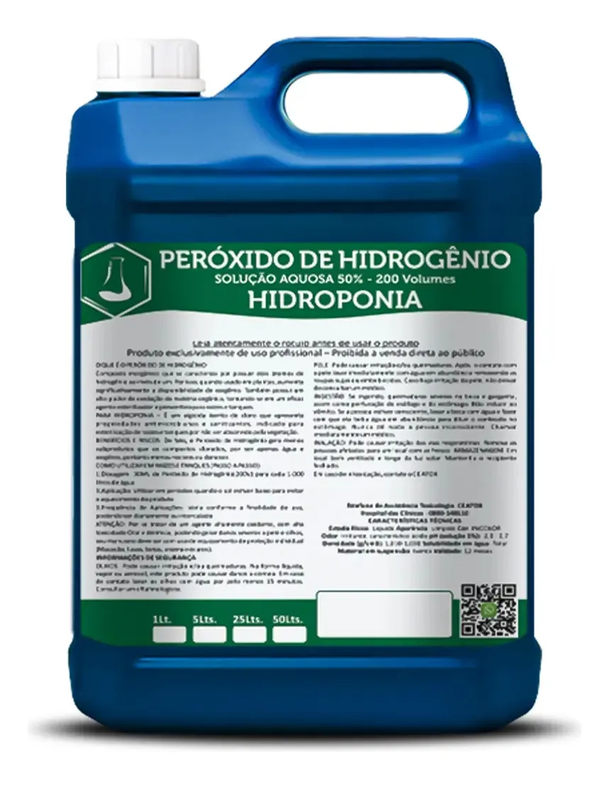 Peró Xido Sanitizante Para Hidroponia Controle De Fungos 5l