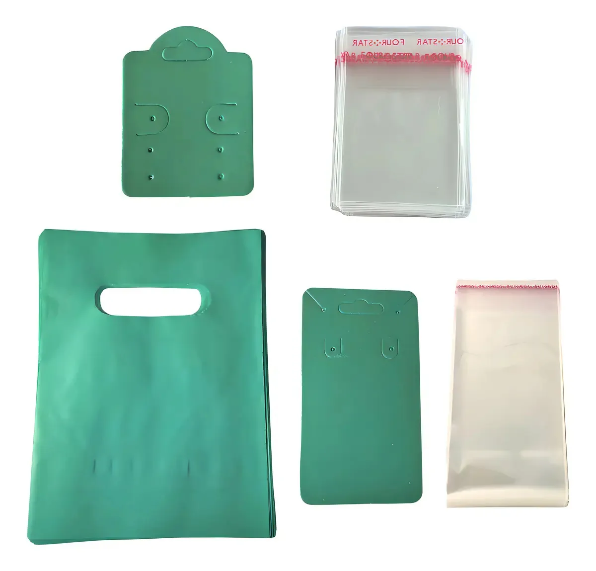 Kit Completo Cartelas: Tags, Saquinhos E Sacolas Cor Verde