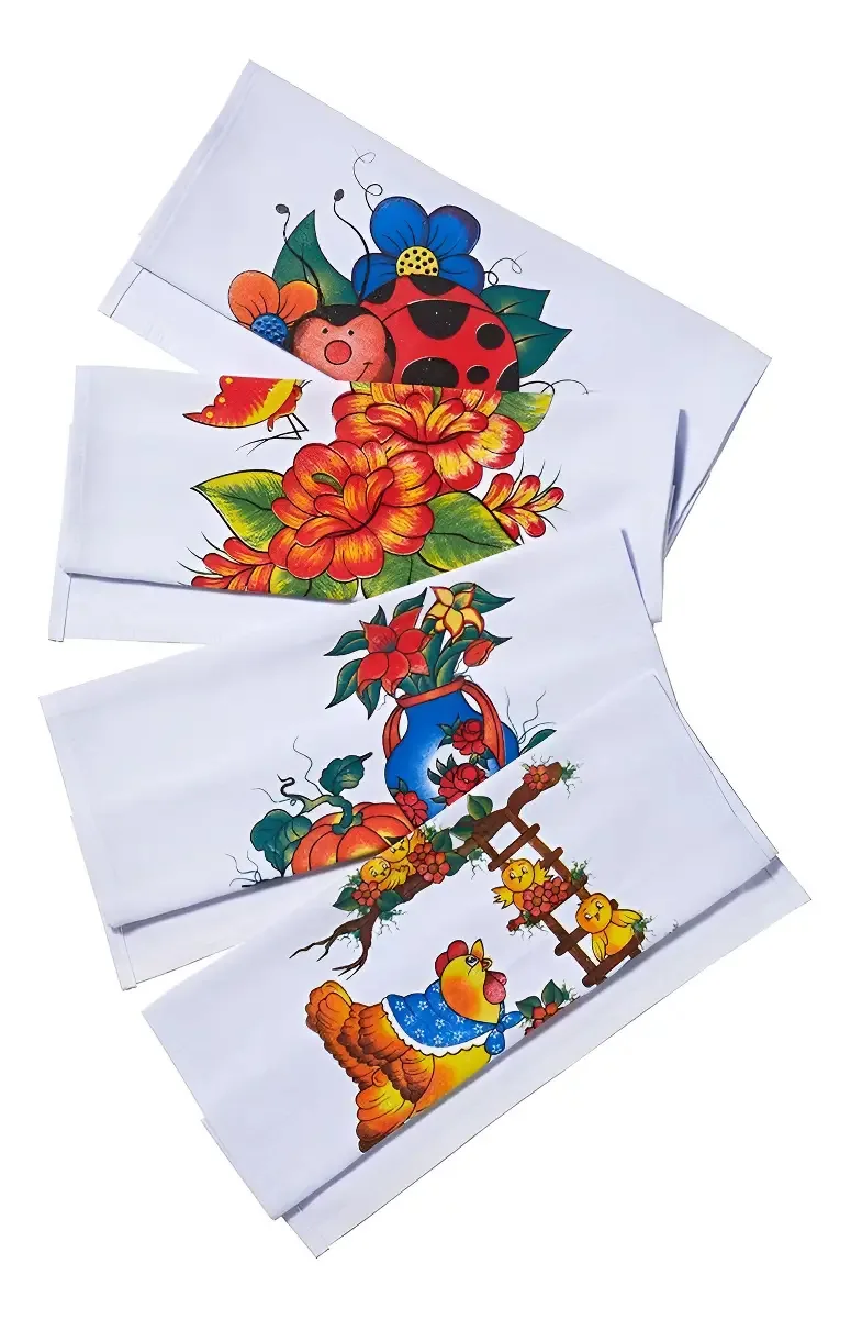 Kit 10 Panos De Prato Flanelado Estampado Premium