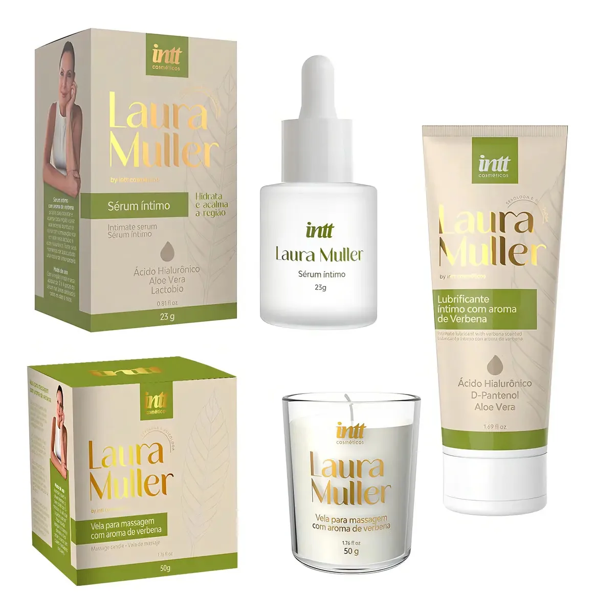 Kit Lubrificante Intimo, Vela E Sérum Laura Muller
