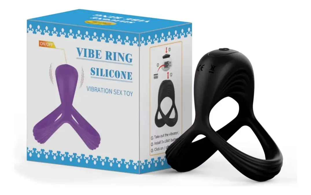 Anel Peniano Duplo Com Vibrador - Estimulação Intensa