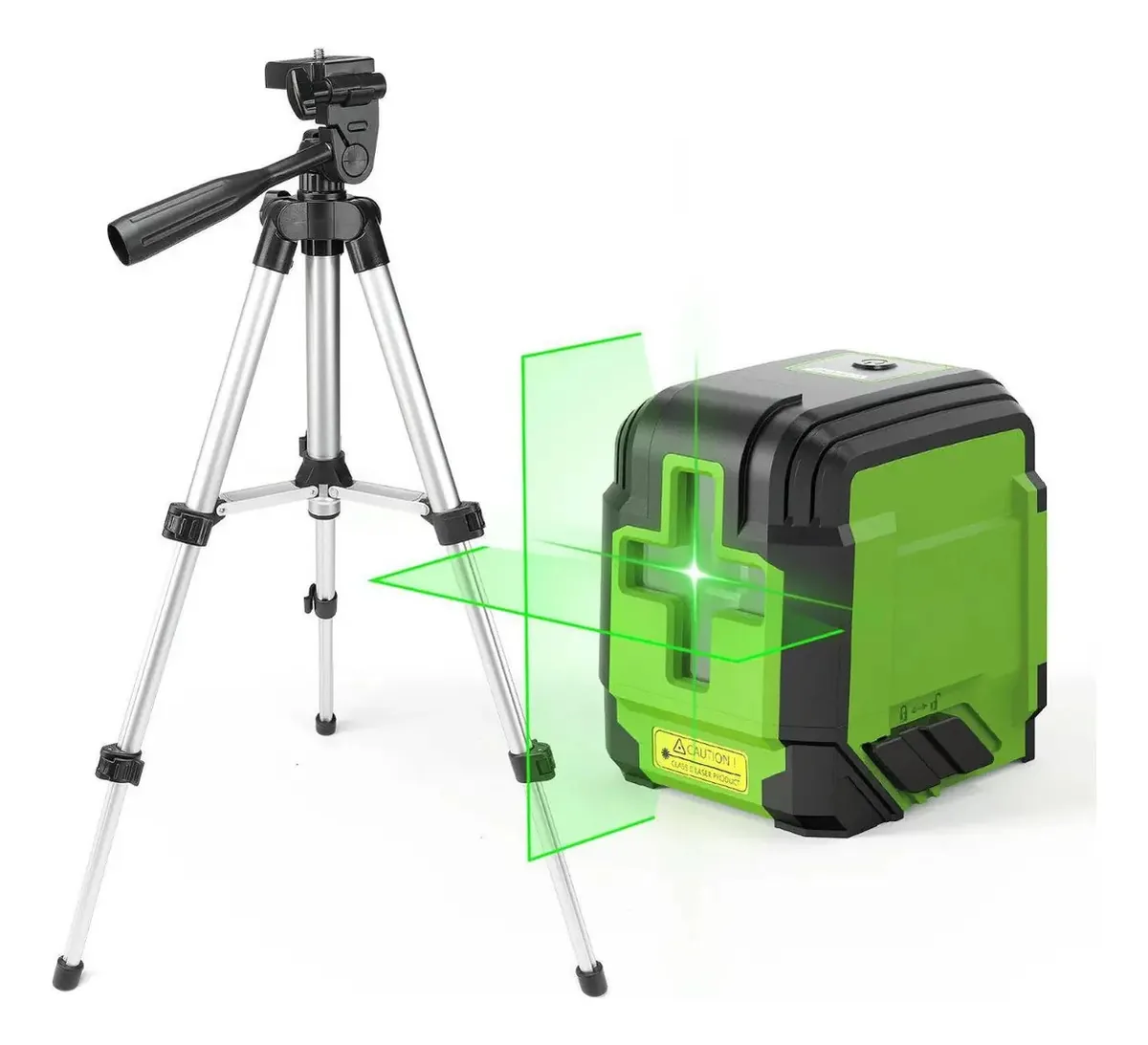 Nível A Laser 2 Linhas Verde Com Tripé E Case