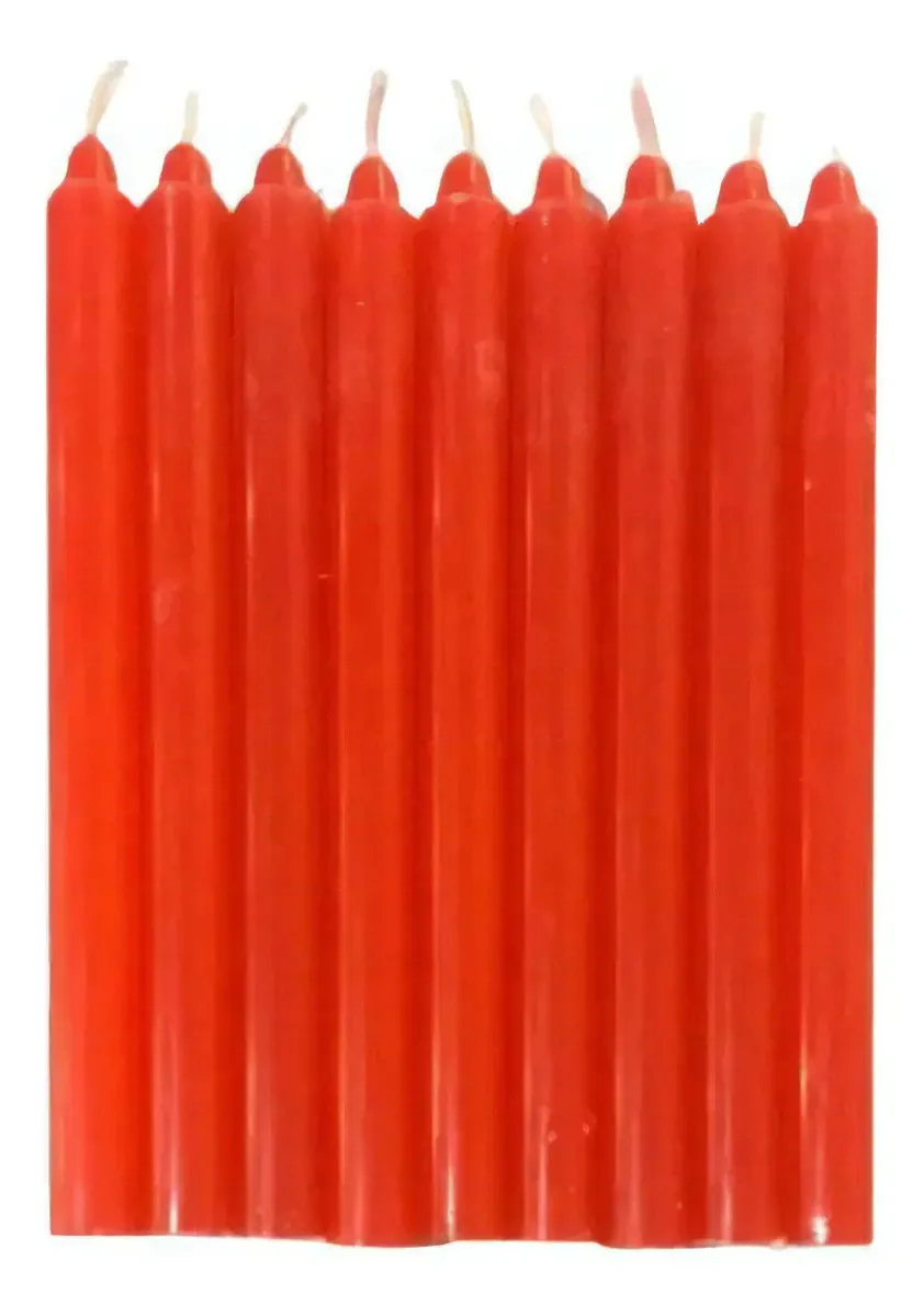 Kit 50 Und Velas Palito Vermelhas