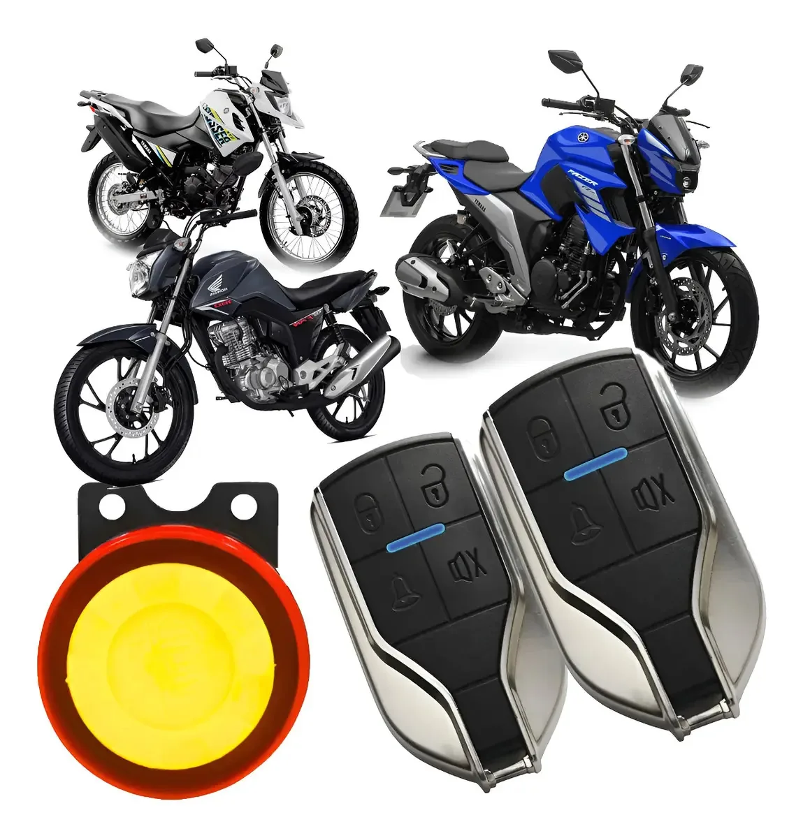 Alarme Moto Universal Bloqueador Com Partida No Controle