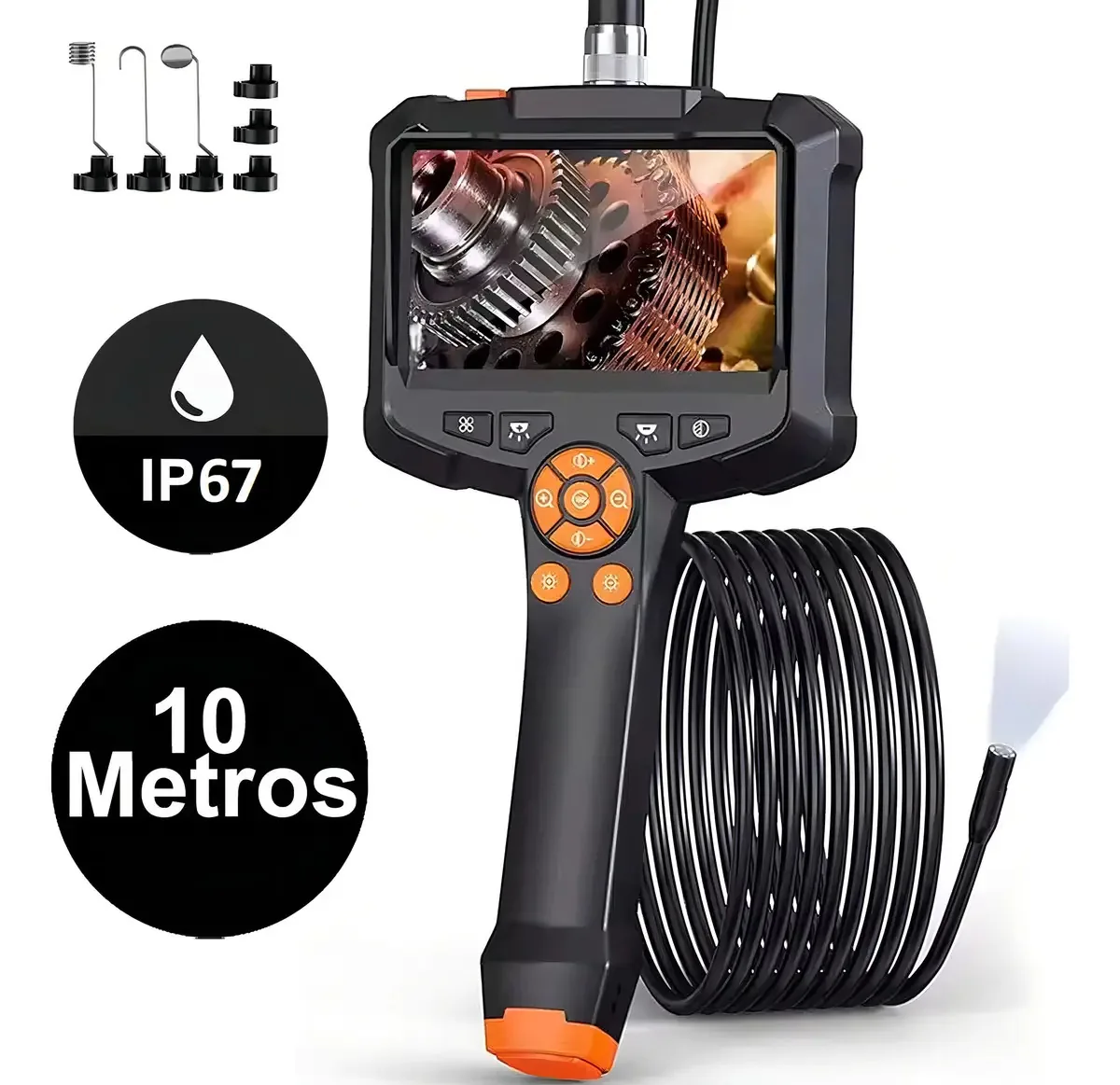 Boroscópio Endoscópio 10m 360° Camera Full Hd Automotivo