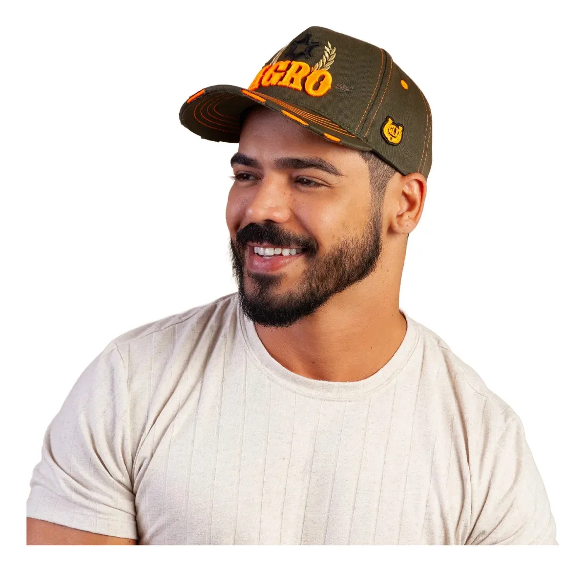 Boné Country Aba Curva Rasgadinho Agro Full Cor Verde-escuro Tamanho Un