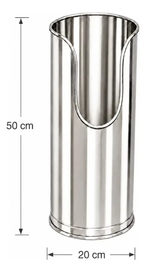 Suporte Porta Extintor Aço Inox 20x50 Prateado