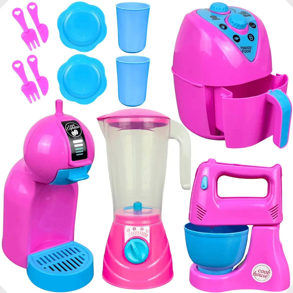 Kit 12 Brinquedos Cozinha Infantil Completa Eletrodomésticos