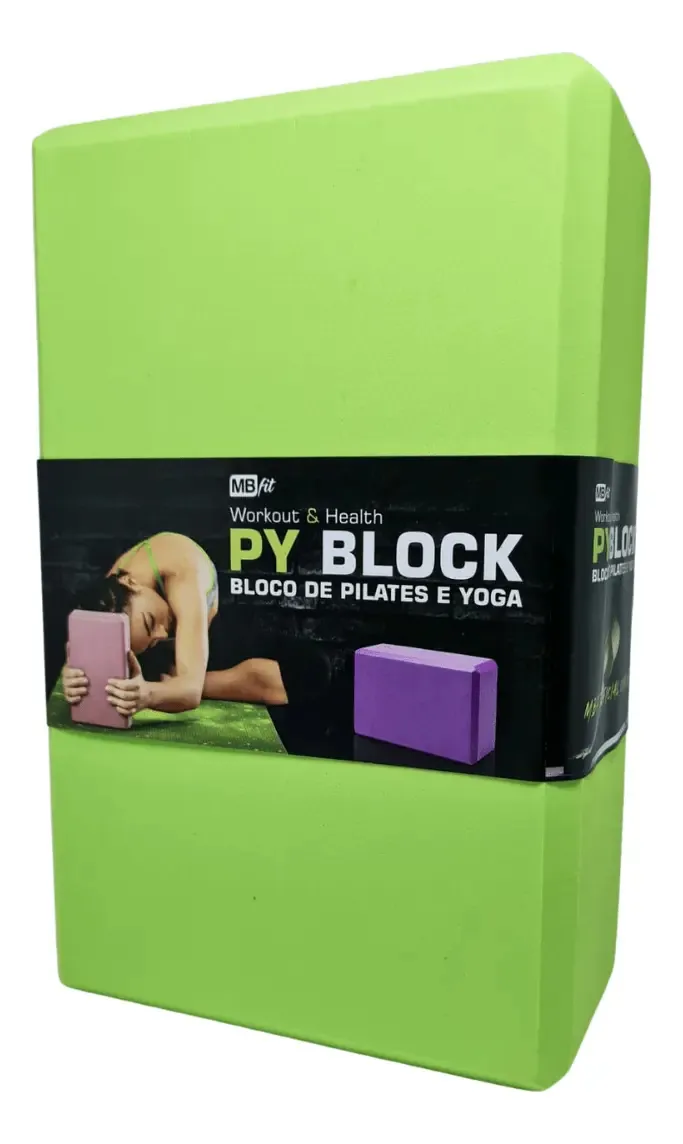 Bloco Tijolo De Pilates Yoga Fitness Alta Densidade 100% Eva Cor Verde
