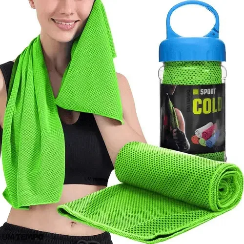 5 Toalhas Rosto Microfibra Refrescante Fitness Seca Rápido