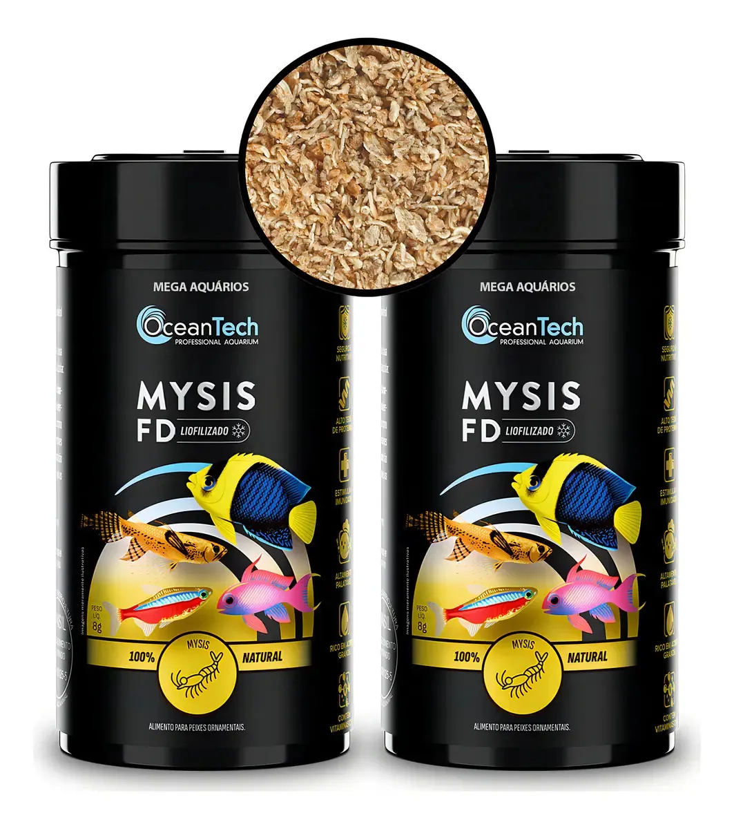 Comida Peixes Universal Oceantech Mysis Fd Liofilizado 24g