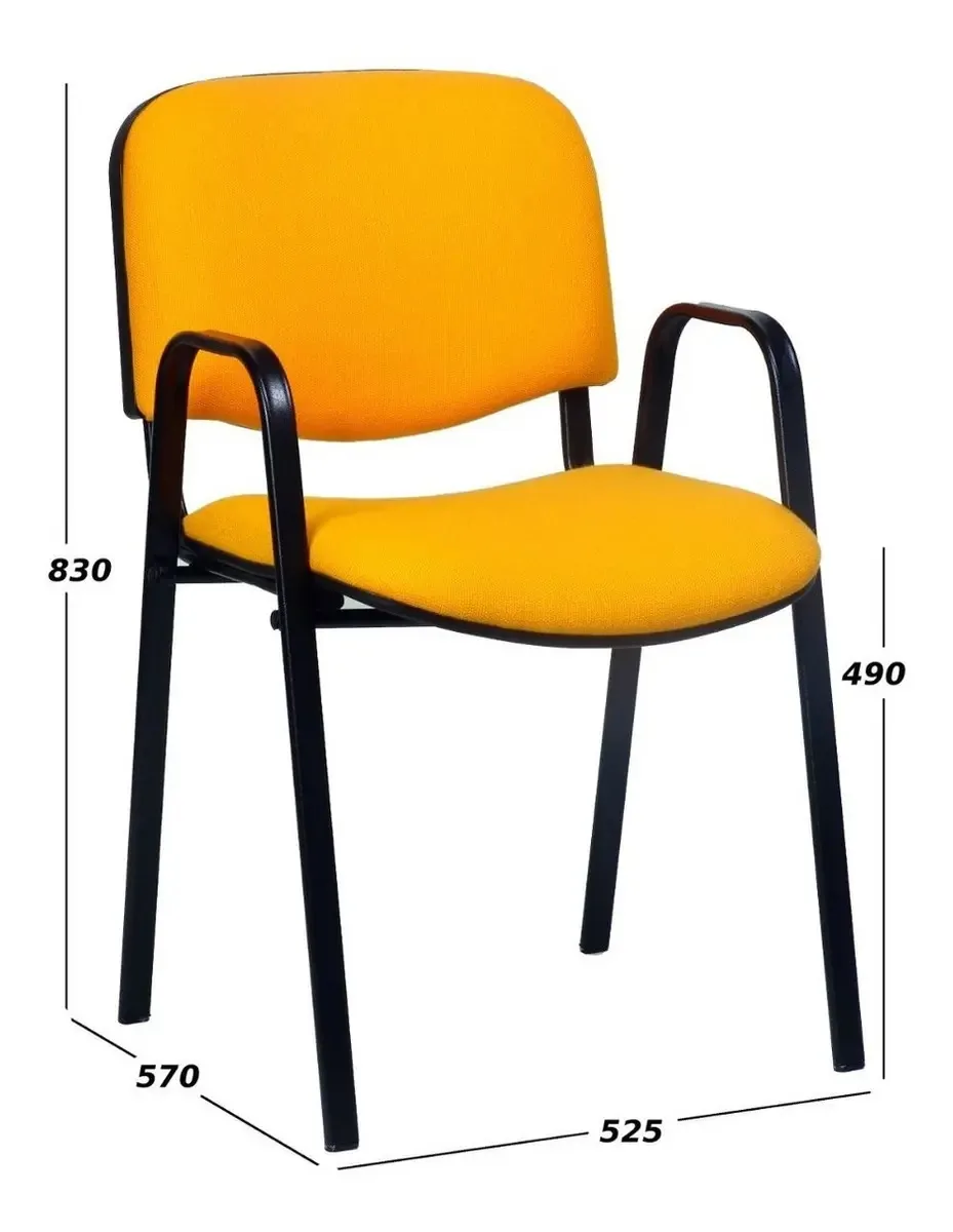 Cadeira de mesa Mondo Sedie Iso com apoios de braços integrados, ergonômica de sua escolha