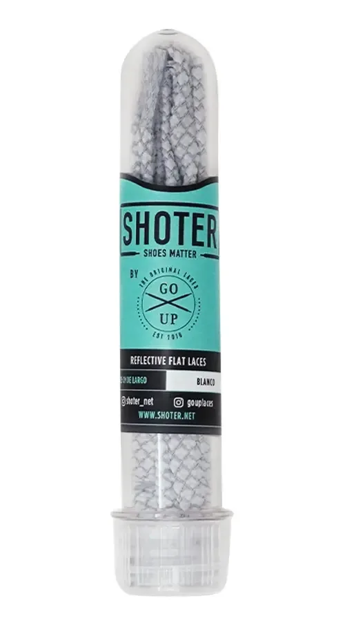 Cadarços Shoter Flat Reflex em branco | Moov By Dexter
