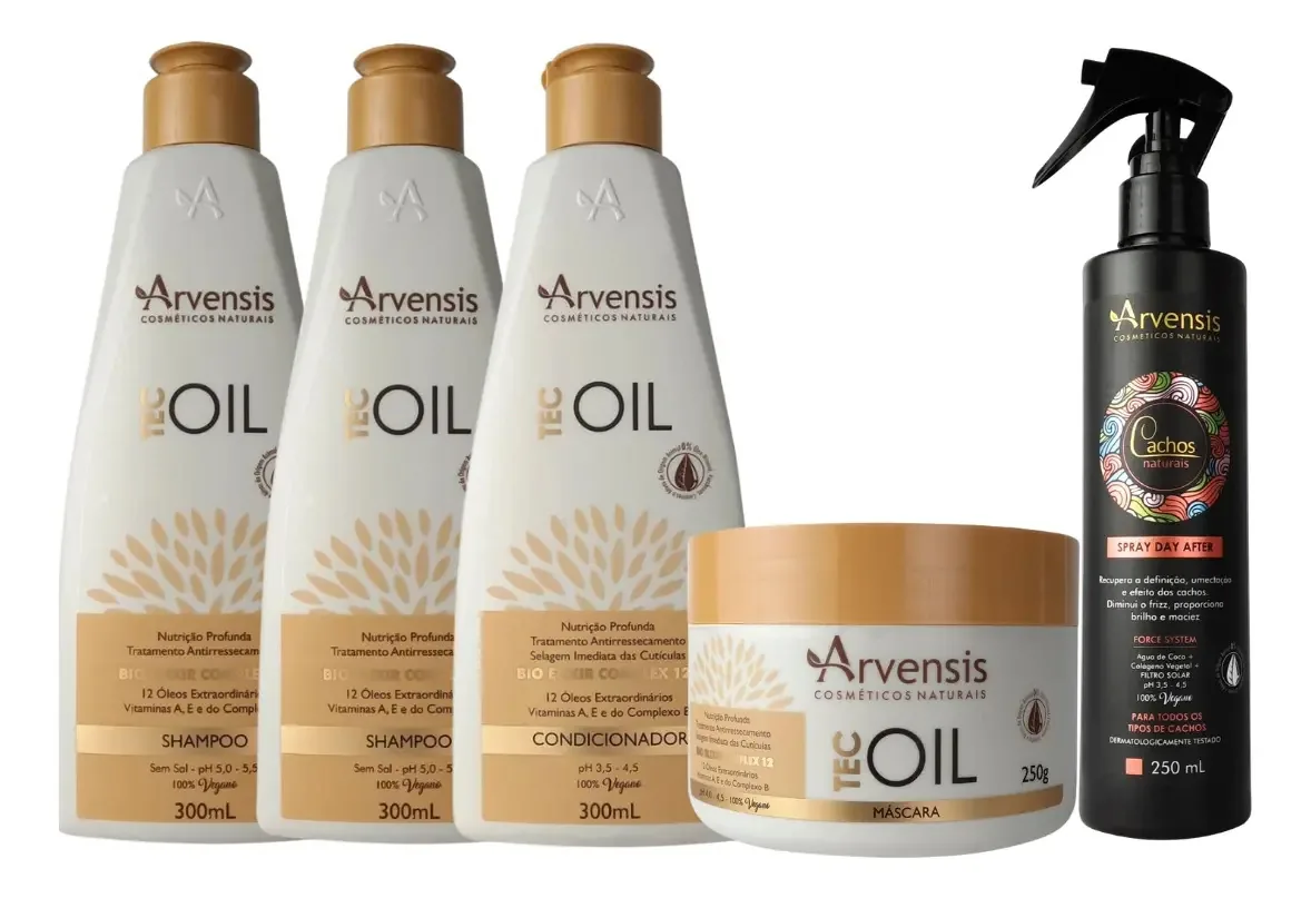 Produtos de Beleza Arvensis Tec Oil Cachos hidratação nutrição definição dos cachos de 1.4mL 1.4g