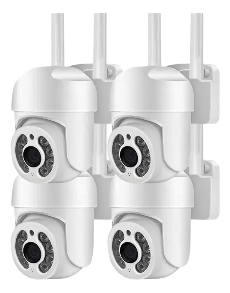 Kit 4 Camera Seguranca Mini A8 App Icsee 10a Geração G.eye Branco