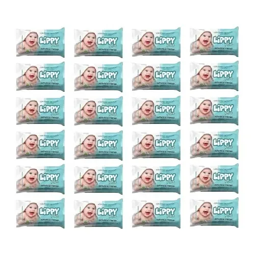 Kit 1200 Lenços Umedecidos Lippy 24 Pcts Atacado