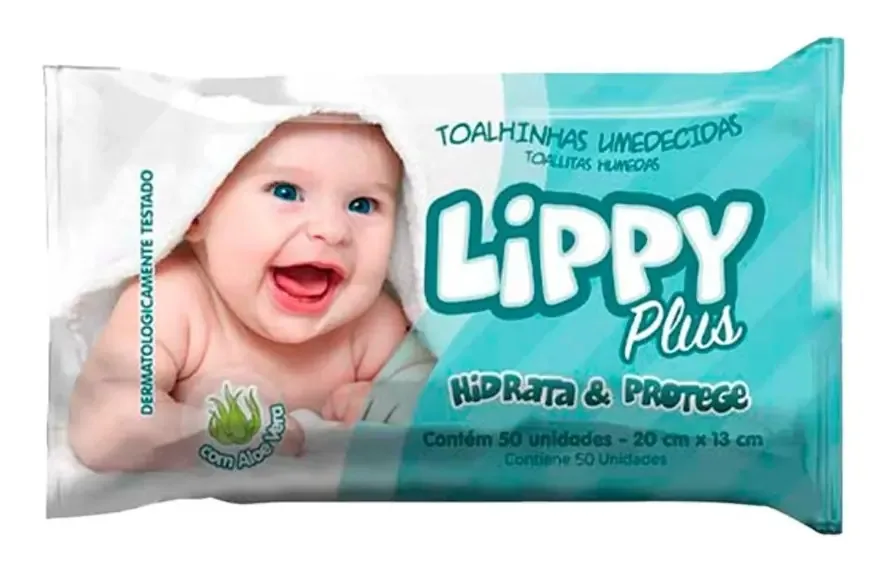 Toalhas Umedecidas Lippy C/ 50 Un Atacado