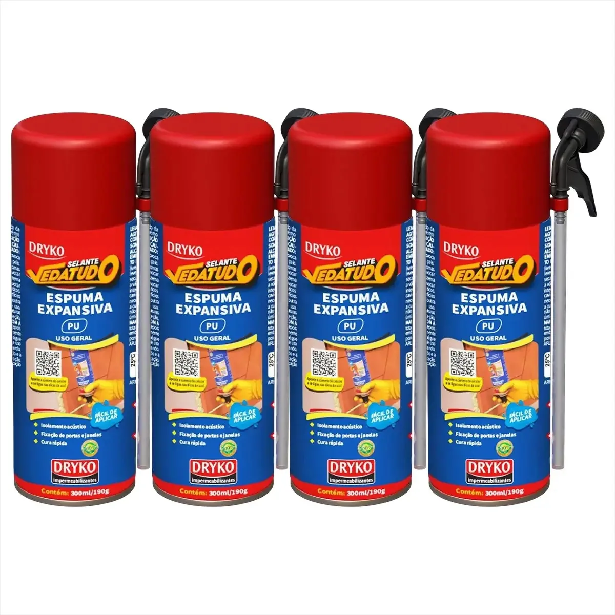 Selante de espuma expansiva Dryko Espuma Expansiva 300ml en cartucho 300mL