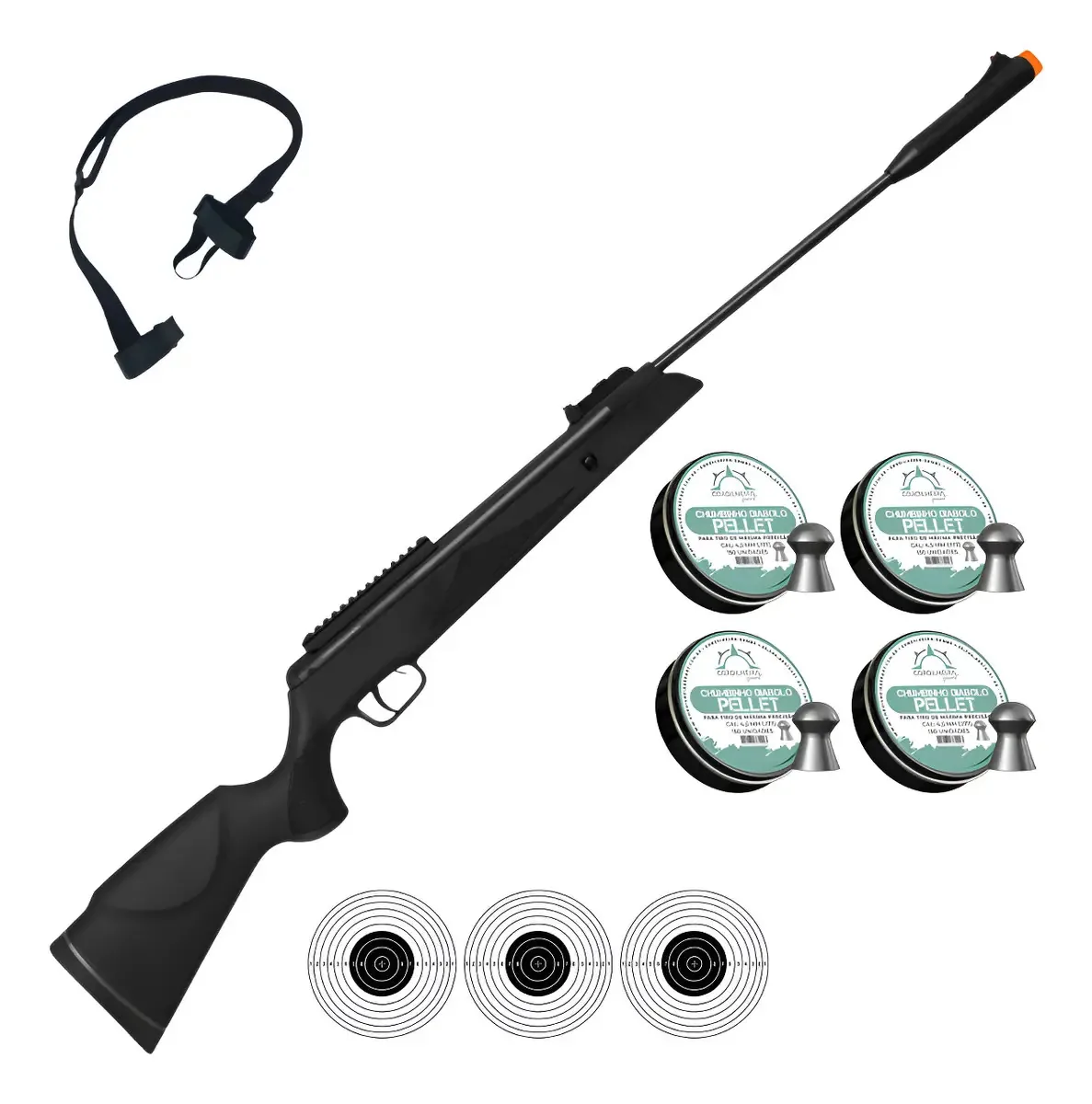 Carabina De Pressão Fixxar Black Hawk Sr1000s 4,5mm Preto 4.5 Mm