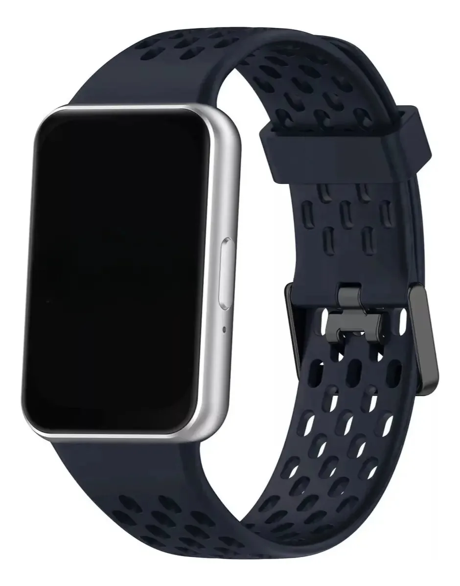 Pulseira Furadinha Anti Suor Para Samsung Galaxy Fit 3 Cor Preto
