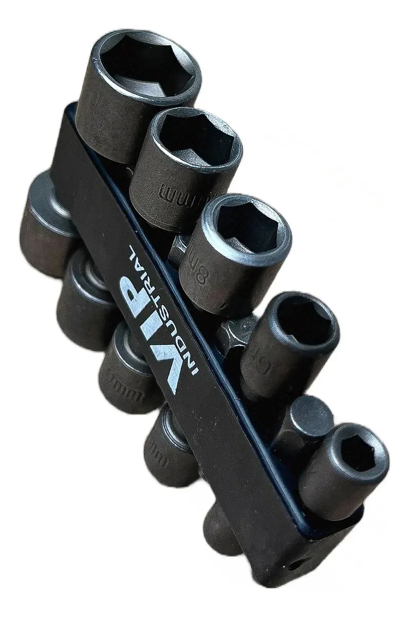 Jogo Soquete Canhão Vip Industrial 10 Peças 4mm a 13mm 3/8 Cromovanádio