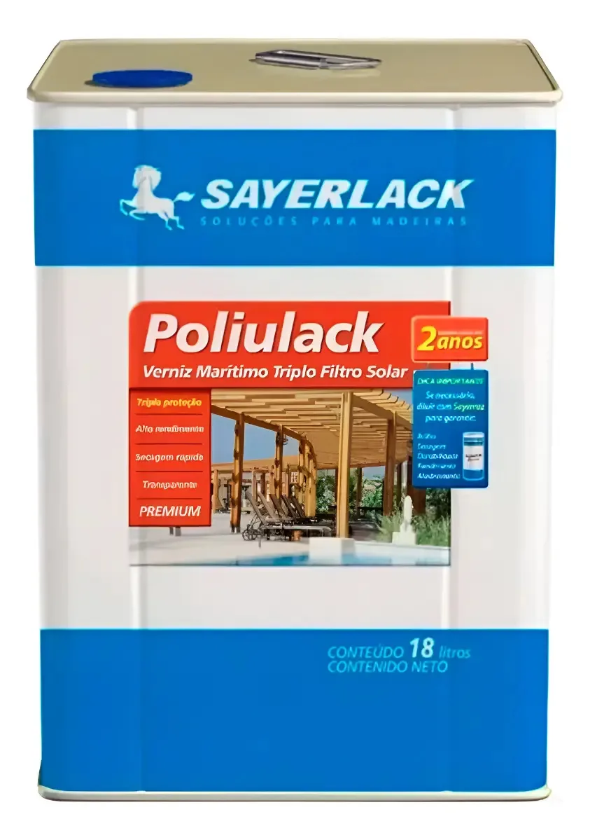 Verniz Marítimo Premium 18L Sayerlack Transparente Brilhante Exterior/Interior