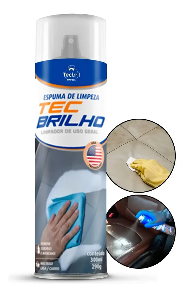 Limpa Estofado Espuma Limpadora Remove Manchas Sujeira 300ml
