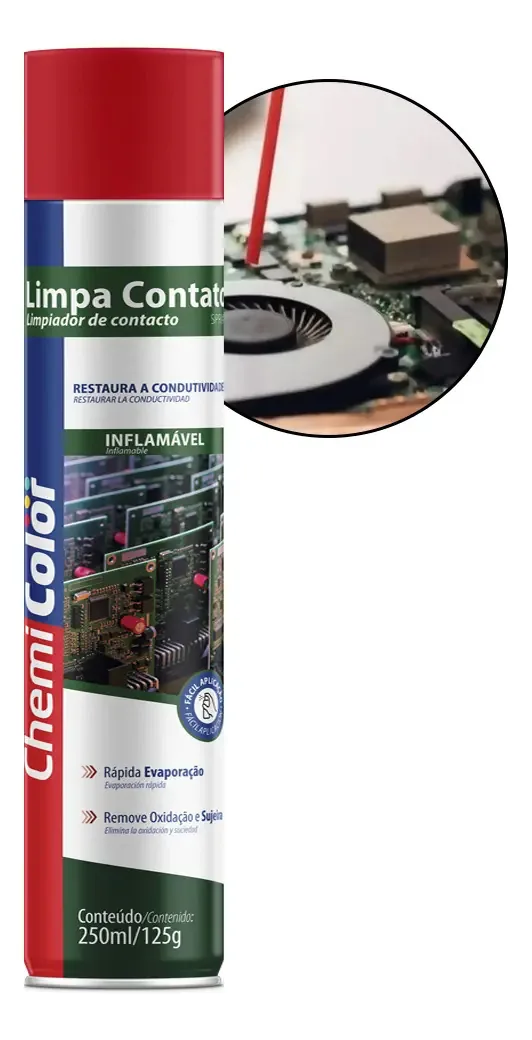 Limpa Contato Elétrico Aerossol 250ml Chemi Color Isopropílico