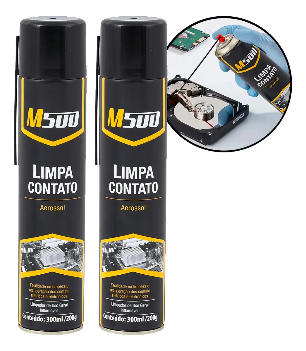 Limpa Contato Limpador Recupera Eletronico Pc 300ml - 2 Un