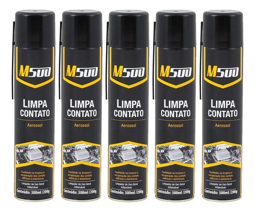 Limpa Contato M500 300ml Aerossol - Baston 5 Unidades