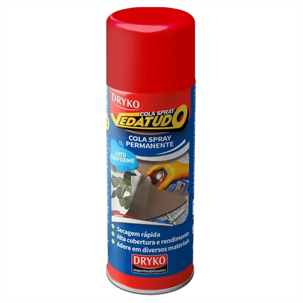 Cola Spray Permanente Vedatudo Secagem E Cola Rápida 400ml Cor Transparente