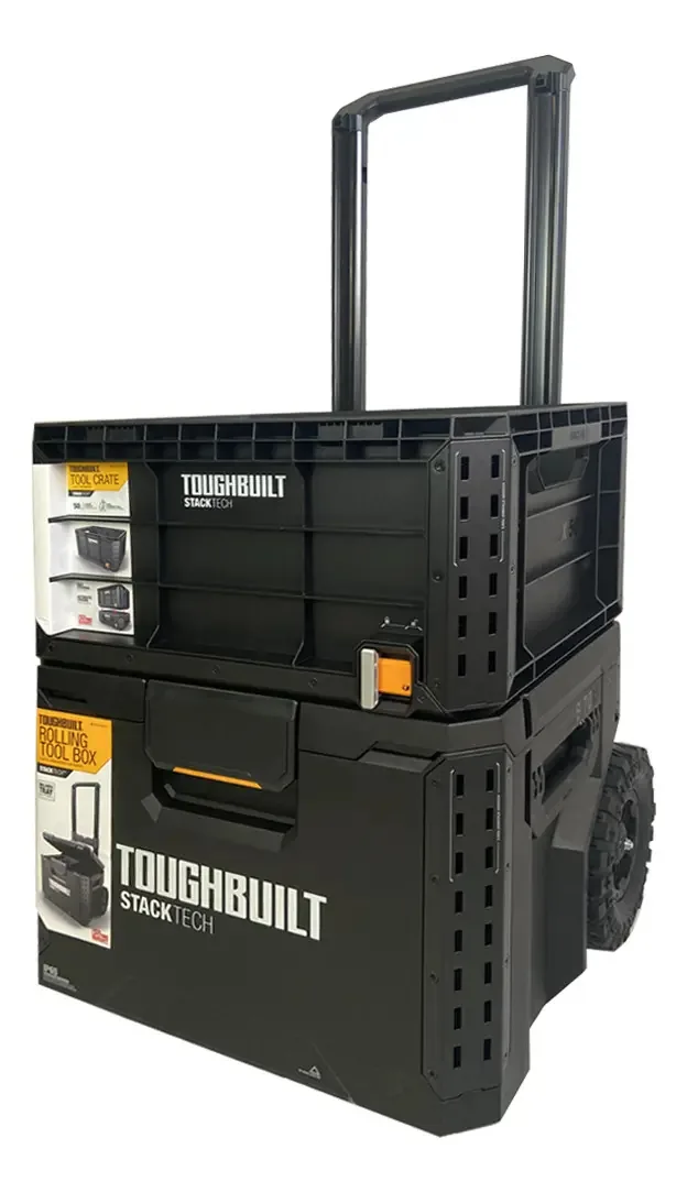 Caixa Transporte Rodas+ Caixa Tbb1x50 Stacktech Toughbuilt Preto
