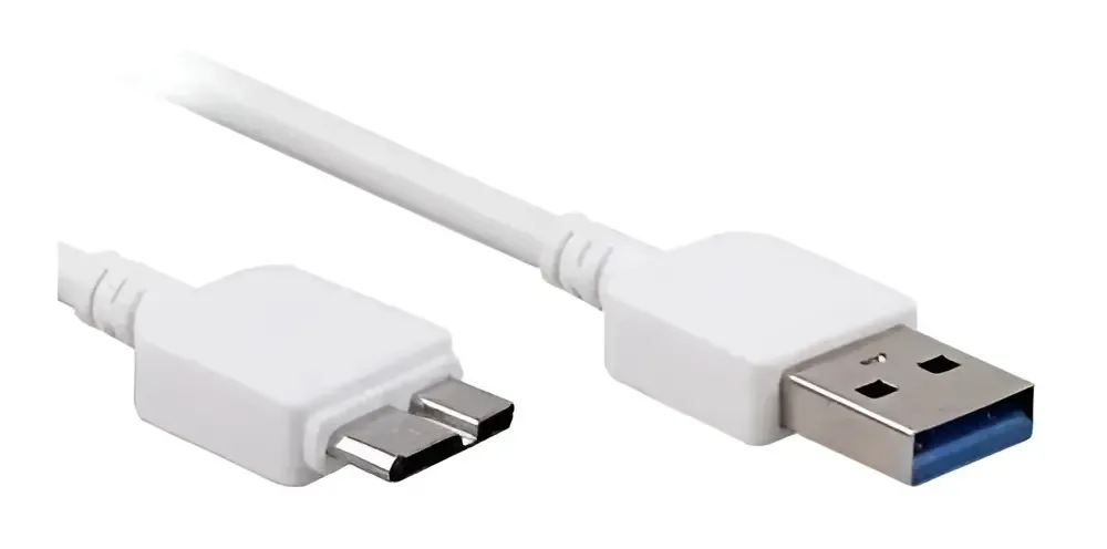 Cabo USB 3.0 X-Cell Branco 1m Para HD Externo e Celulares
