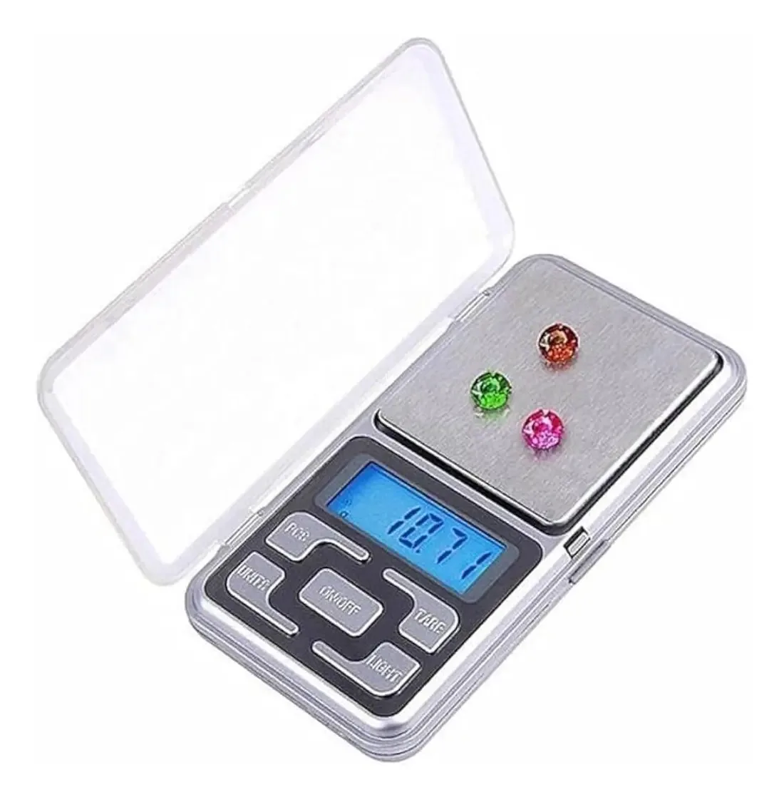 Mini Balança Digital BMF BM-A07 500g Alta Precisão 0,1g Bolso 2 Pilhas AAA