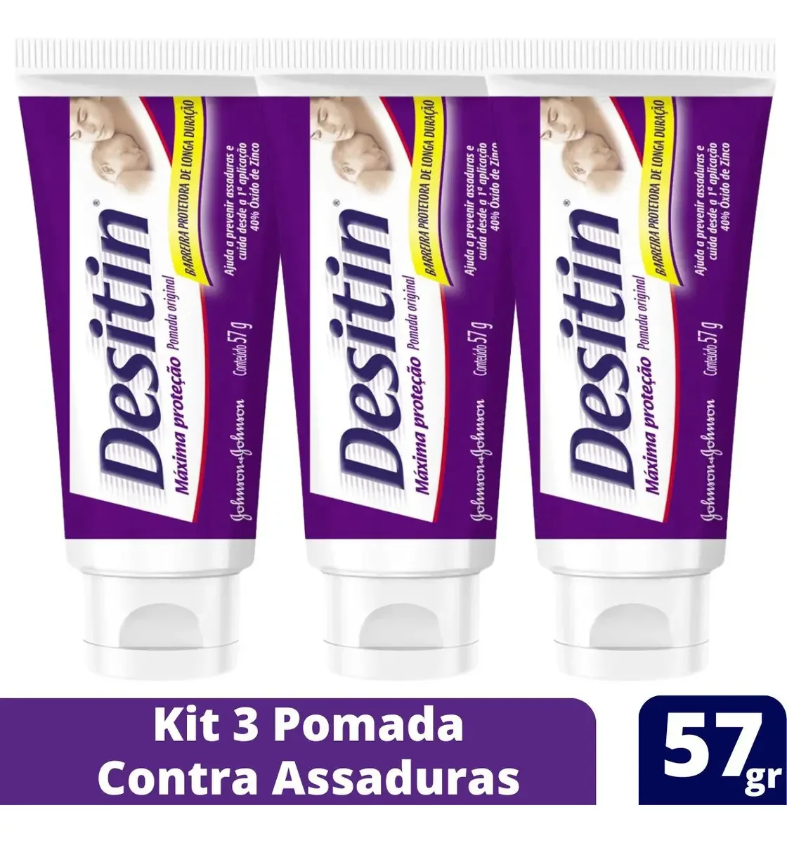 Pomada Desitin Máxima Proteção Kit Preventivo Assaduras 57gr