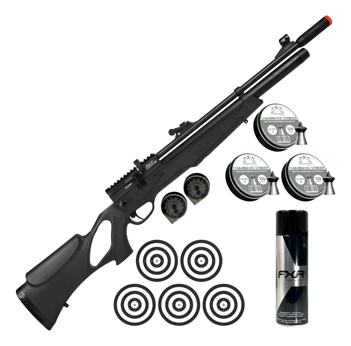 Carabina De Pressão Dione Pcp Rossi 5,5mm Airgun Preto 1397 Mm
