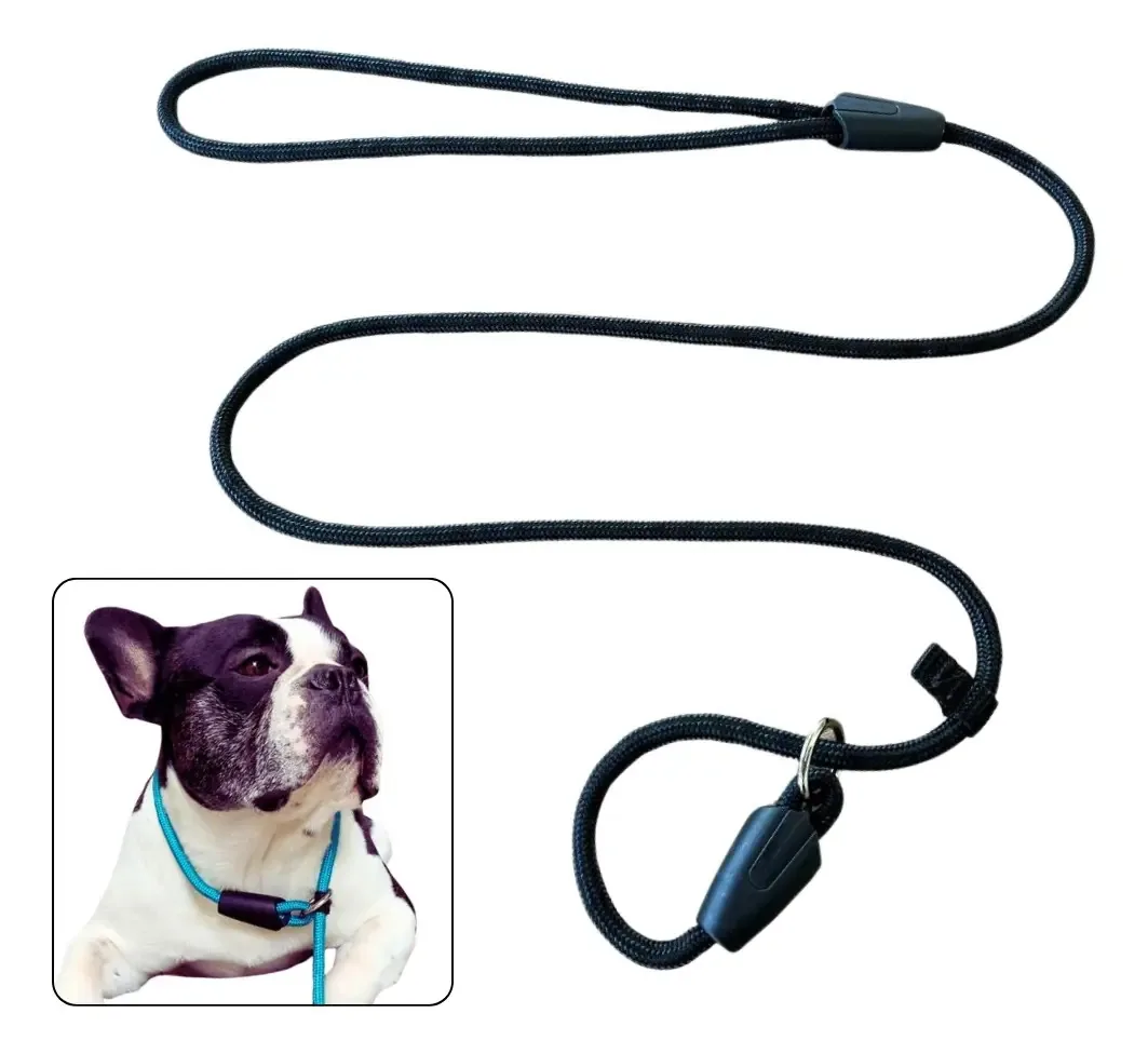 Guia Unificada Corda Para Adestramento De Cães Cor Preto