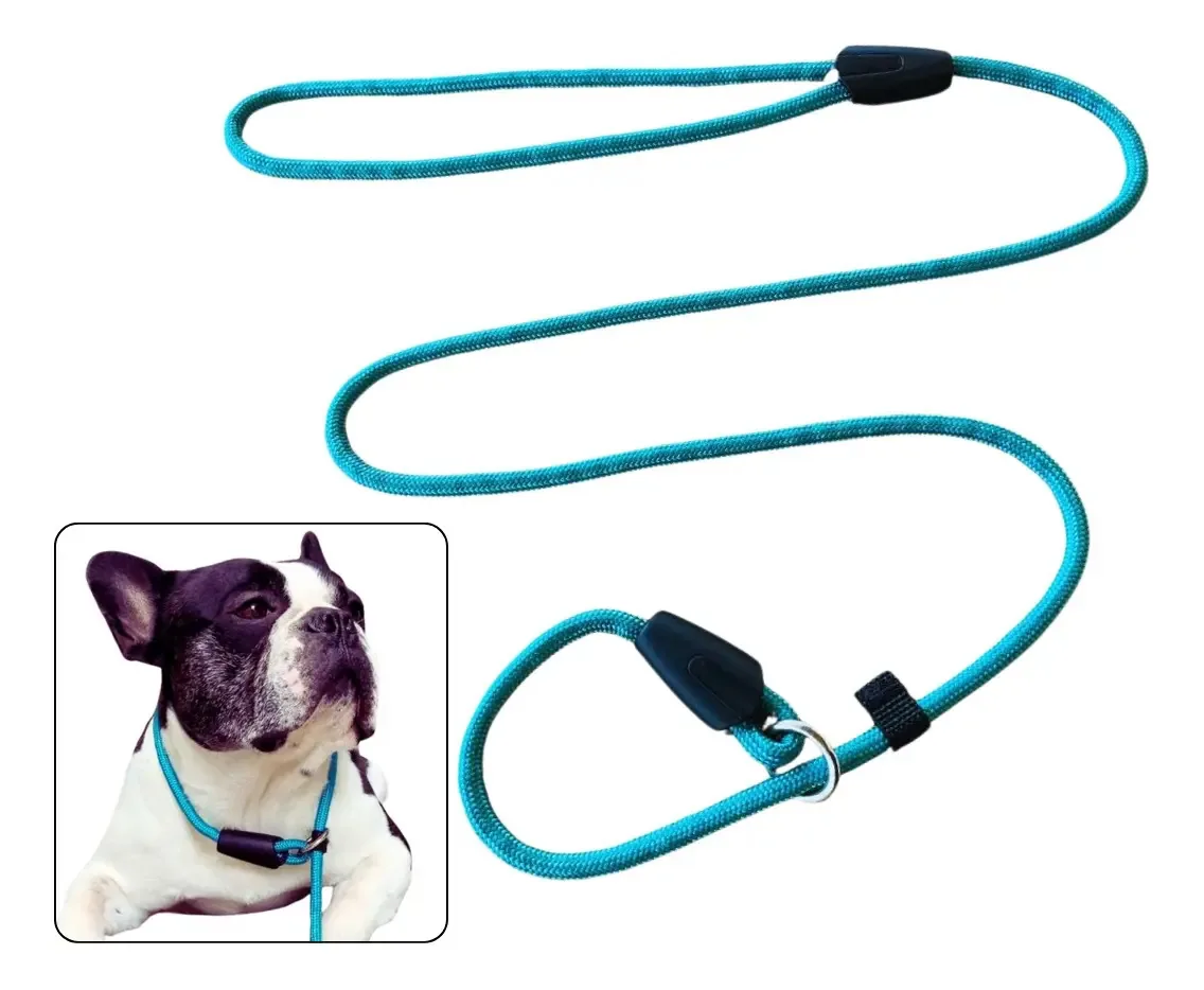 Guia Unificada Corda Para Adestramento De Cães Cor Azul Tiffany