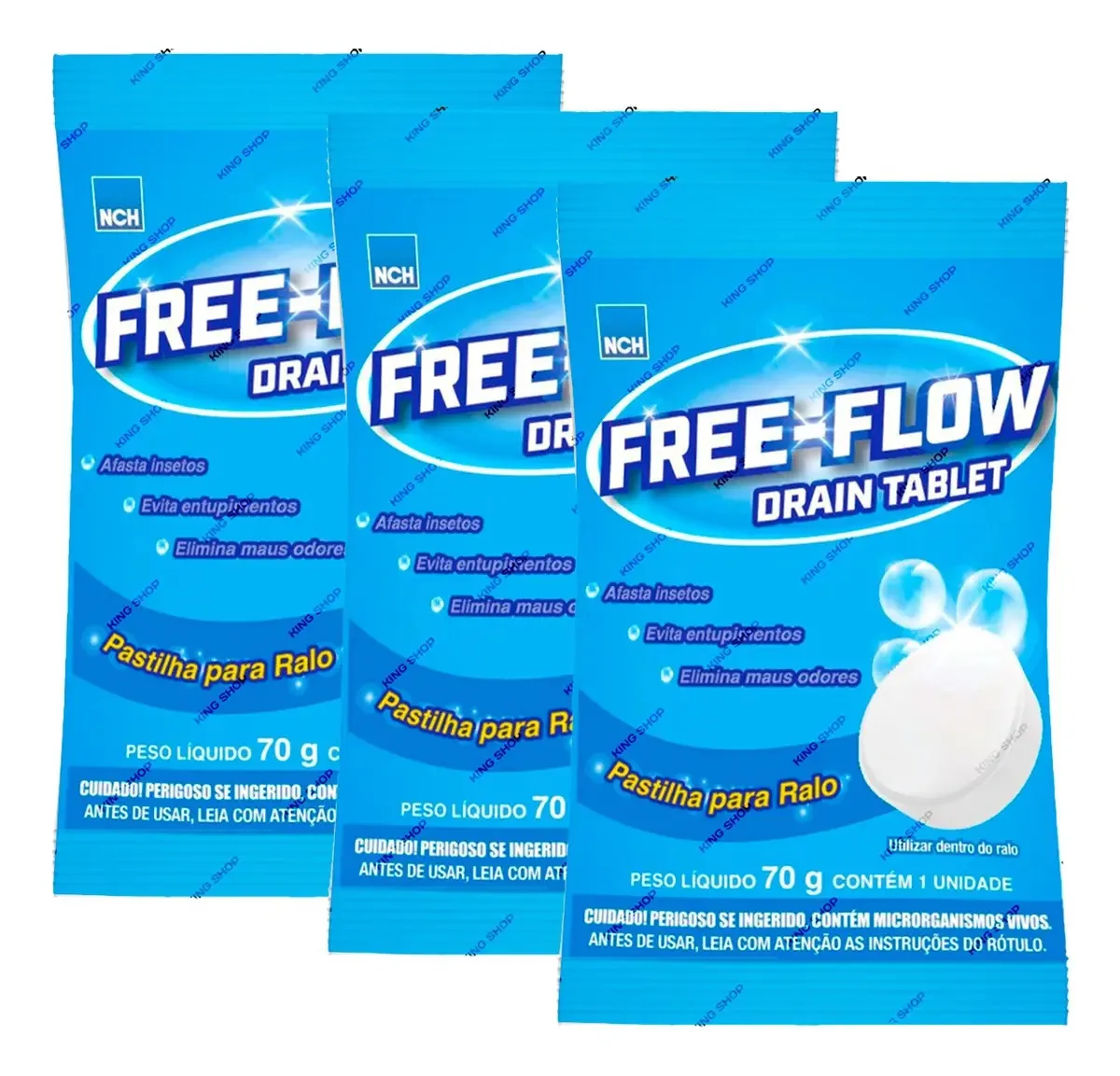 Pastilha Anti Odores Free Flow Biológica Ralos 70gr C/ 3