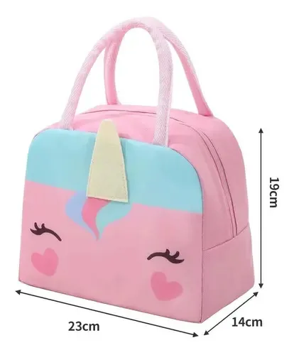 03x Lancheira Térmica Bichinhos Bolsa Creche Passeio Lanche Cor Unicornio