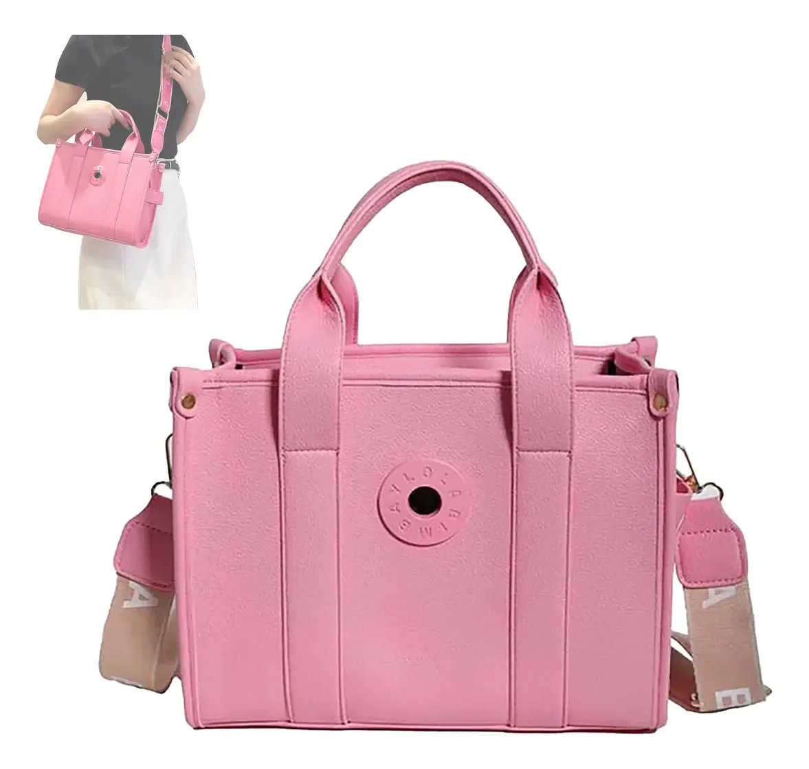 Bolsa feminina, bolsa de ombro tiracolo, mariconera, rosa feminina